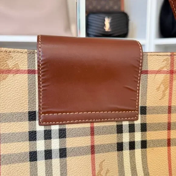 Burberry House Check Medium Tote Dark Brown - Picture 11 of 13